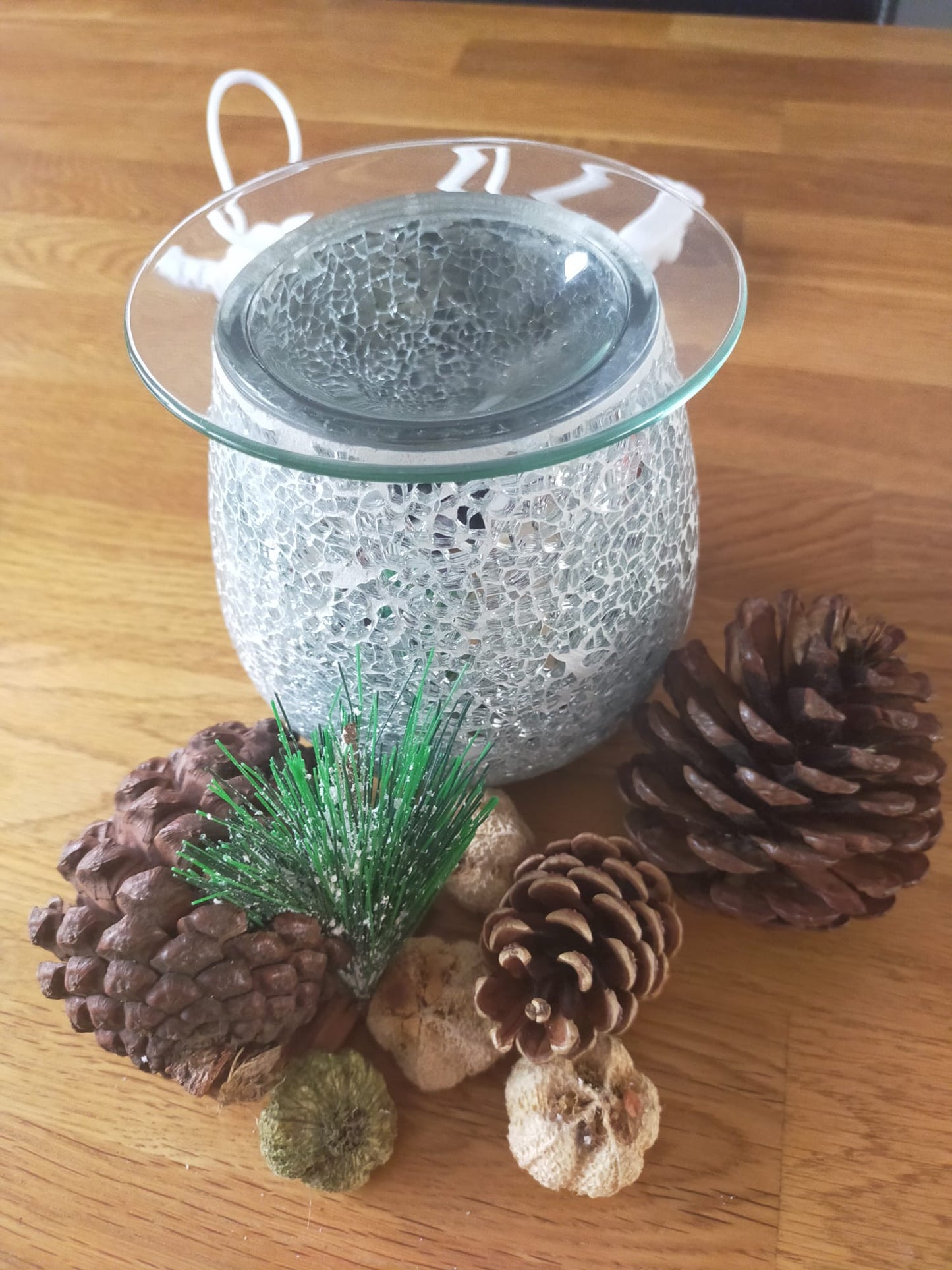 SILVER MOSAIC ELECTRIC WAX WARMER