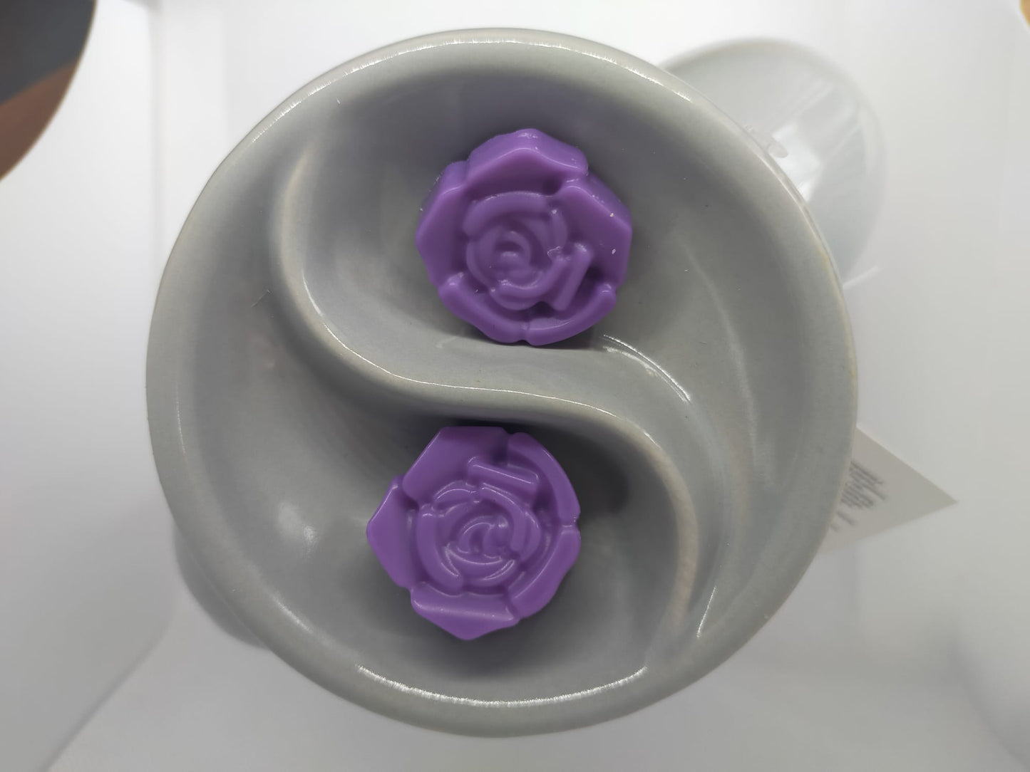 GREY DOUBLE DISH WAX BURNER