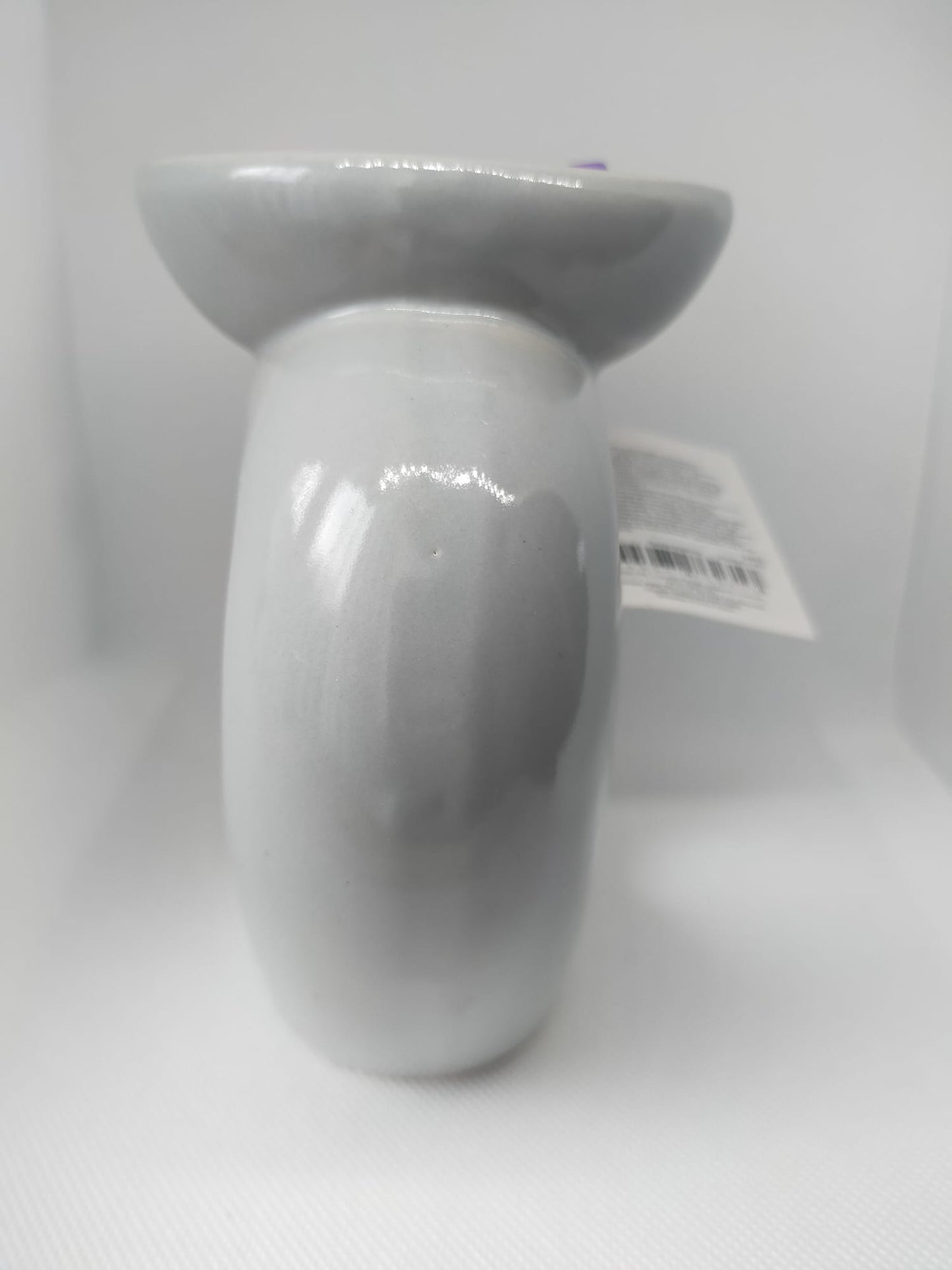 GREY DOUBLE DISH WAX BURNER